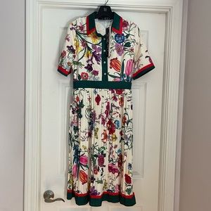 Floral Print Short Sleeve Dress